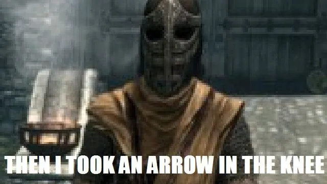Carte meme I Took an Arrow in the Knee