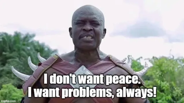 I want problem always meme card