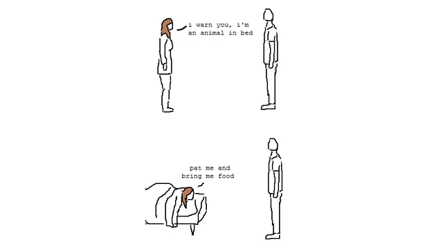 I Warn You, I'm An Animal In Bed meme card