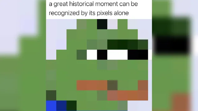 Identifiable by Pixels Alone meme card