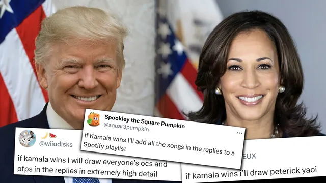 Carte meme If Kamala Wins I Will X