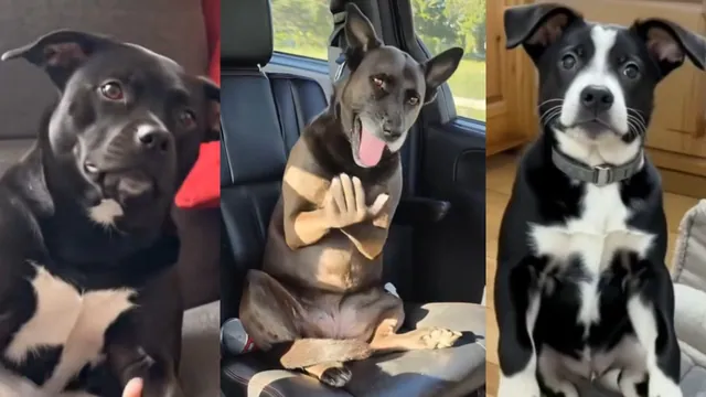 "If You Grab Me, I'mma Bite You" AI Dog Video Trend meme card