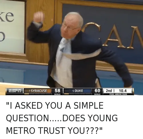 If Young Metro Don't Trust You meme card