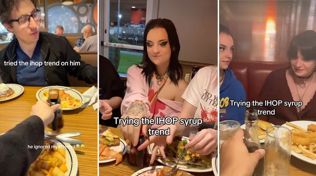 IHOP Syrup Trend meme card