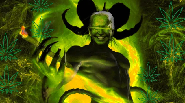 I'm Smoking on Bhutanese Shadow Garden Grown Dark Evil Pack meme card