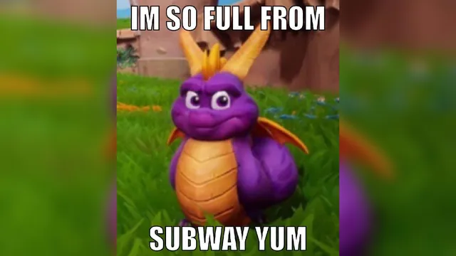 I'm So Full From X Yum / Fat Spyro meme card