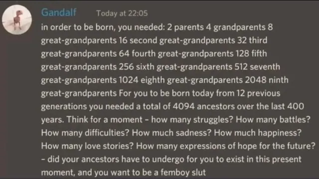Carte meme In Order To Be Born Copypasta