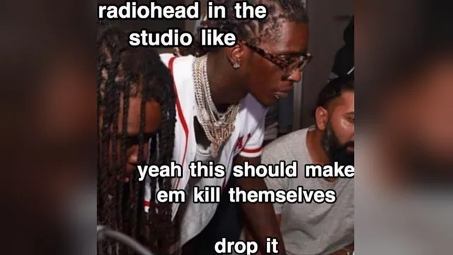 In the Studio Like, "Drop It" meme card