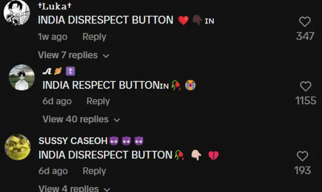 India Disrespect Button meme card