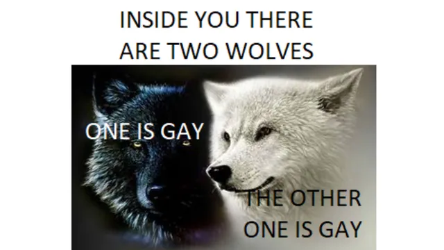 Carte meme Inside You There Are Two Wolves