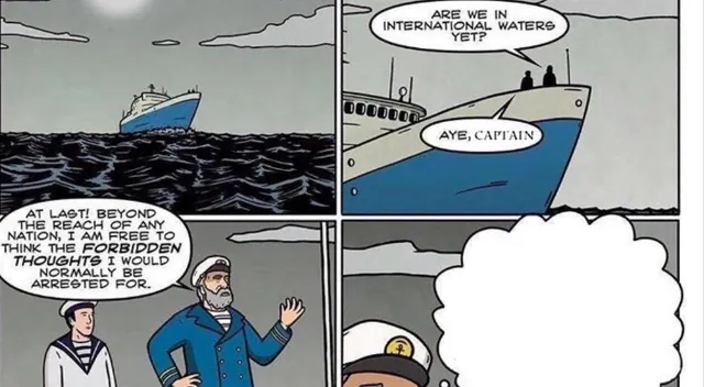 International Waters meme card