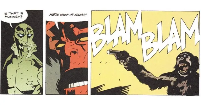 Carte meme "Is That a Monkey?" "He’s Got a Gun!"