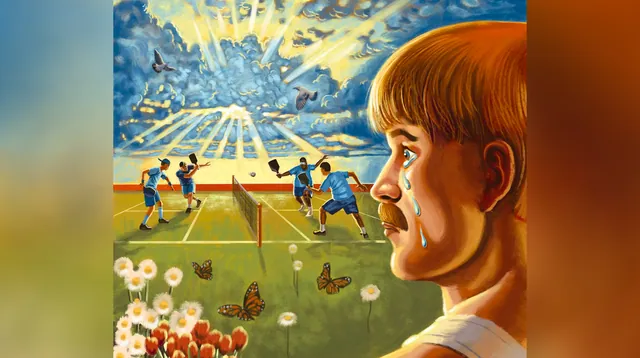 Is the Cure to Male Loneliness Out on the Pickleball Court? meme card