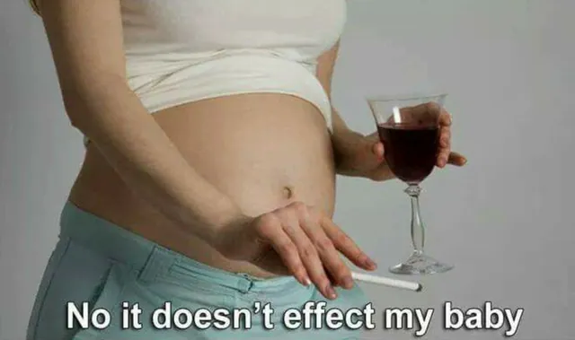 It Doesn't Effect My Baby meme card