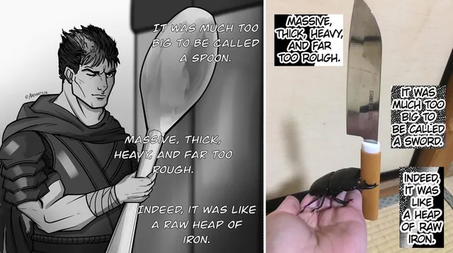 It Was Too Big To Be Called A Sword / Guts Copypasta meme card