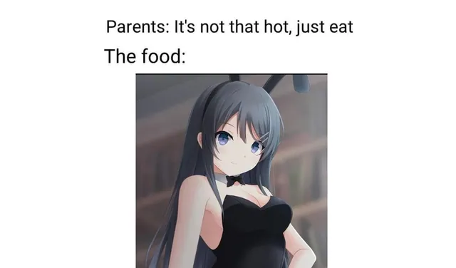 It's Not That Hot, Just Eat meme card