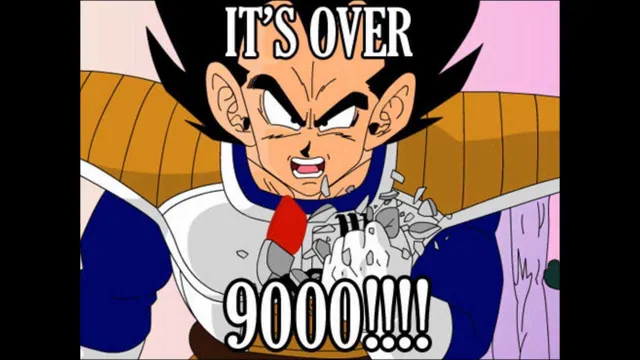 It's Over 9000! meme card