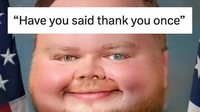 J.D. Vance "Have You Said Thank You Once?" meme card