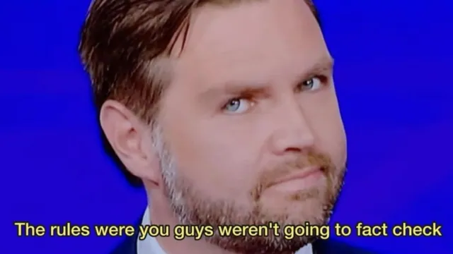 J.D. Vance's "You Guys Weren't Going To Fact Check" meme card