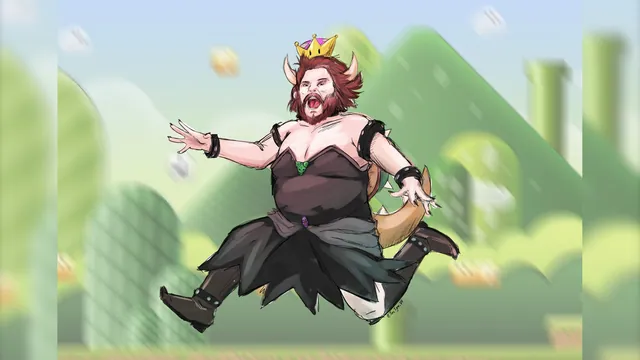Jack Black Bowsette meme card