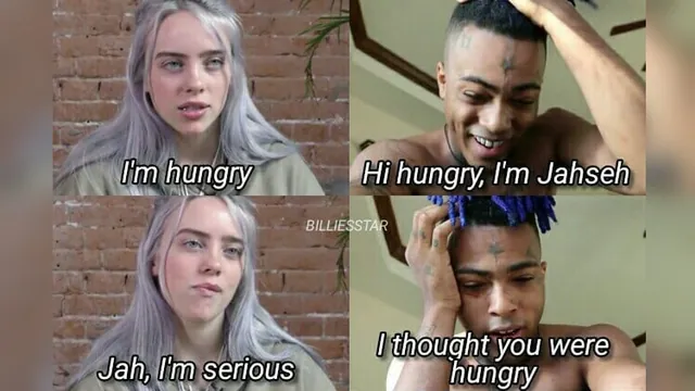 Jah, I'm Hungry meme card