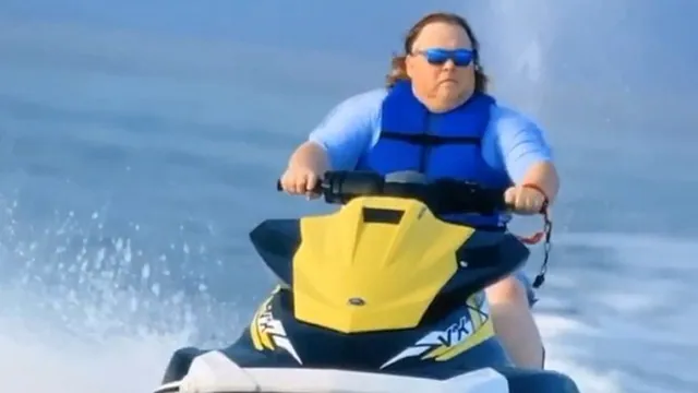 James Garretson on a Jet Ski meme card