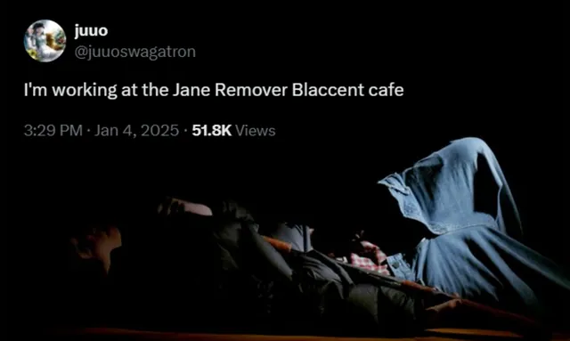 Jane Remover Blaccent Cafe meme card