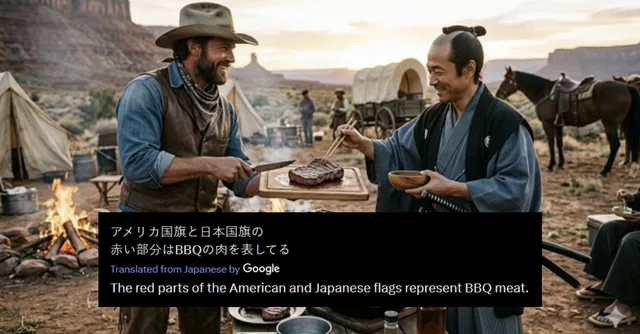Carte meme Japanese-American X / Twitter Crossover