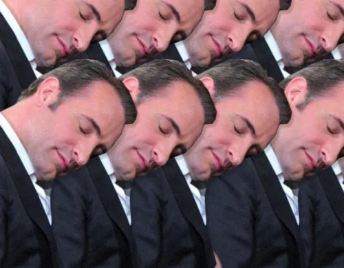 Jean Dujardin Sleeping meme card