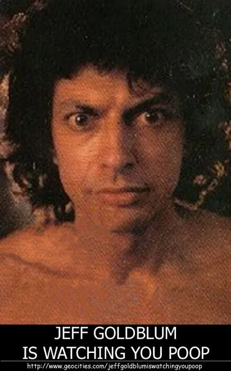 Carte meme Jeff Goldblum Is Watching You Poop