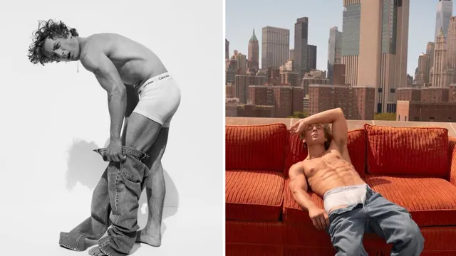 Jeremy Allen White Calvin Klein Ad meme card