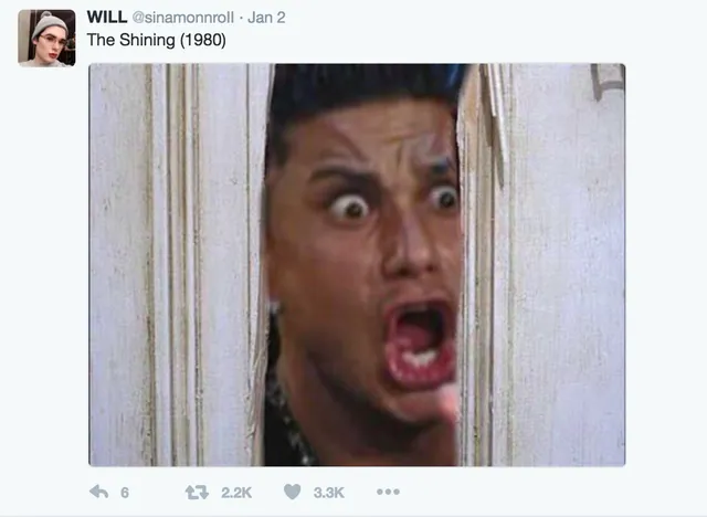 Jersey Shore as Movies meme card