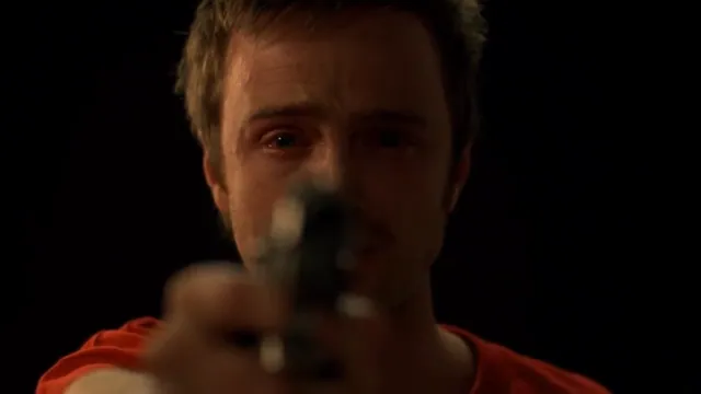 Jesse Pointing a Gun meme card