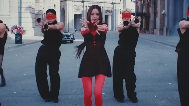 JISOO Flower Dance Challenge meme card