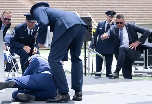 Joe Biden Air Force Graduation Fall meme card