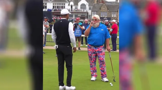John Daly Smoking Next To Tiger Woods meme card