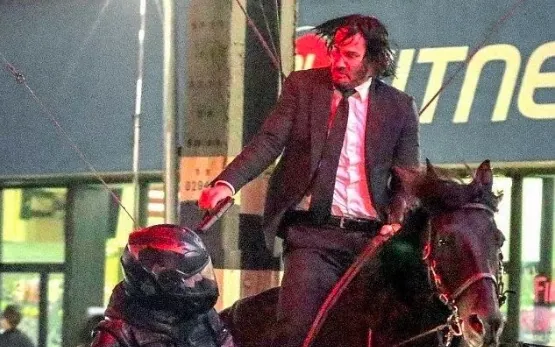 John Wick On a Horse meme card