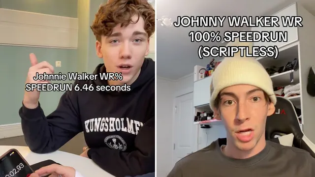 Johnnie Walker Speedruns meme card