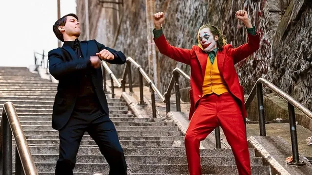 Joker and Peter Parker Dancing meme card