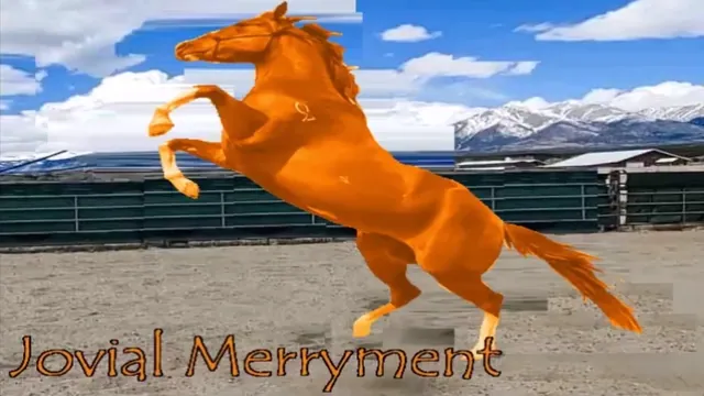 Jovial Merryment / Orange Horse meme card