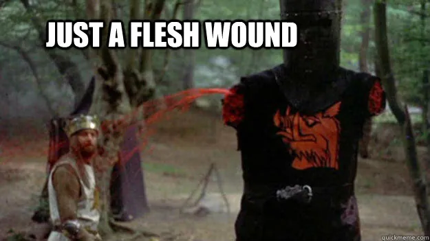 Carte meme Just A Flesh Wound