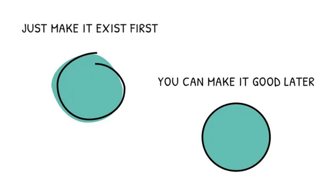 Carte meme Just Make It Exist First, You Can Make It Good Later