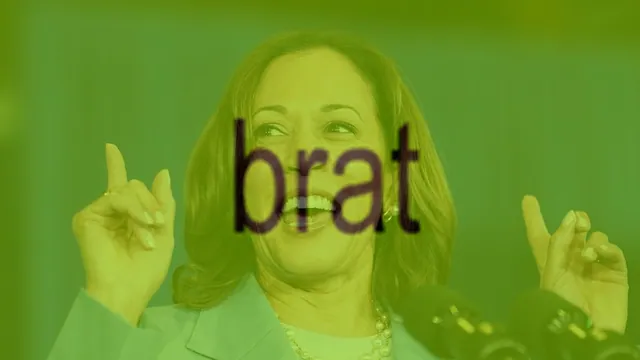 Kamala Is Brat meme card