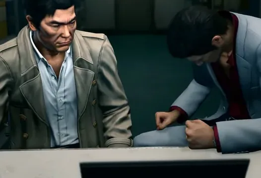 Kazuma Kiryu Slams Table meme card