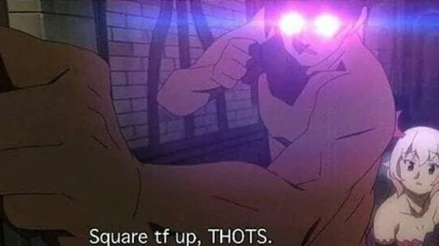 Carte meme Kazuma’s "Square TF Up, Thots"