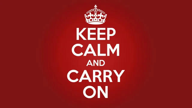 Keep Calm and Carry On meme card