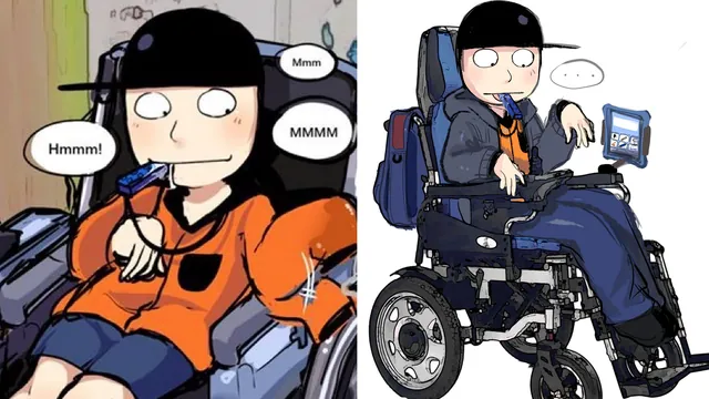 Kevin Spencer Cerebral Palsy Wheelchair Fan Art meme card