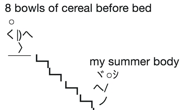 Carte meme Kick Down the Stairs ASCII Art
