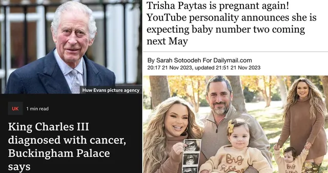 Carte meme King Charles Reincarnated as Trisha Paytas’ Second Baby