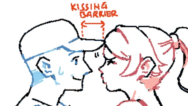 Kissing Barrier meme card